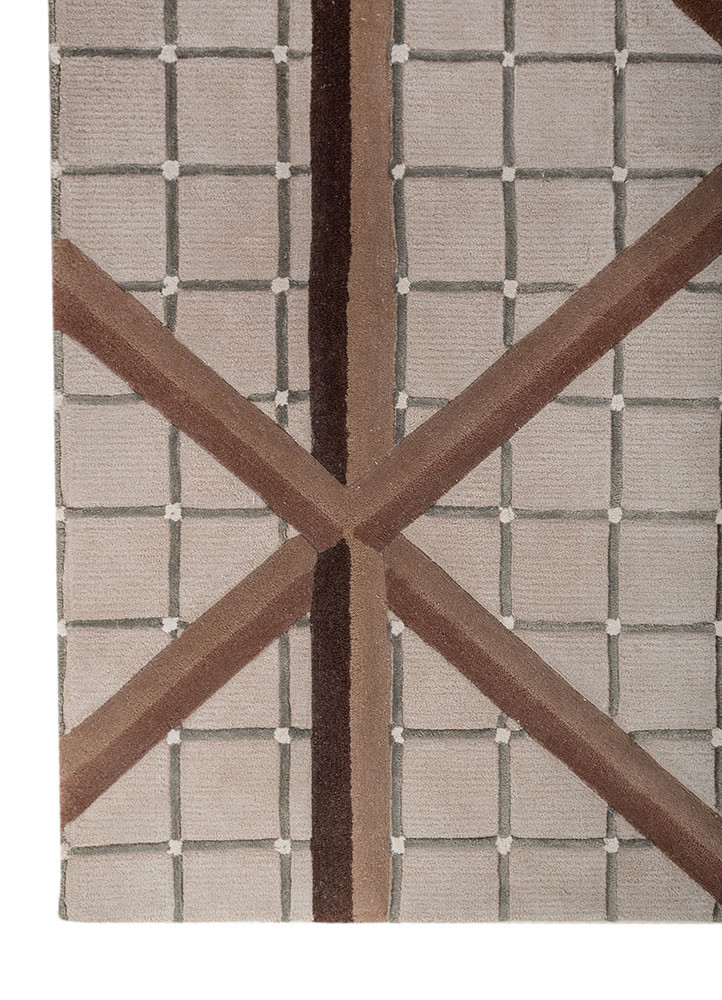 faces ivory wool and viscose Hand Tufted Rug - Corner faces ivory wool and viscose Hand Tufted Rug - Corner