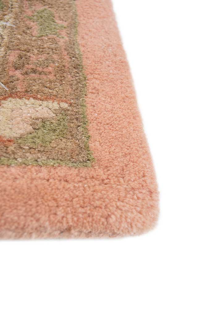 kasbah gold wool and viscose Hand Tufted Rug - Corner