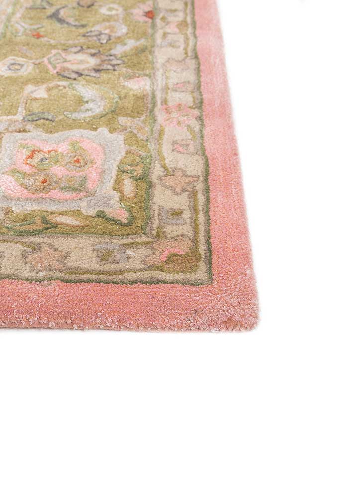 kasbah pink and purple wool and viscose Hand Tufted Rug - Corner kasbah pink and purple wool and viscose Hand Tufted Rug - Corner
