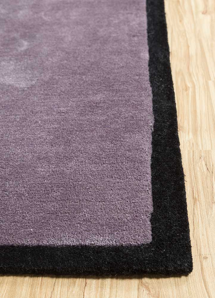 concoction pink and purple wool and viscose Hand Tufted Rug - Corner