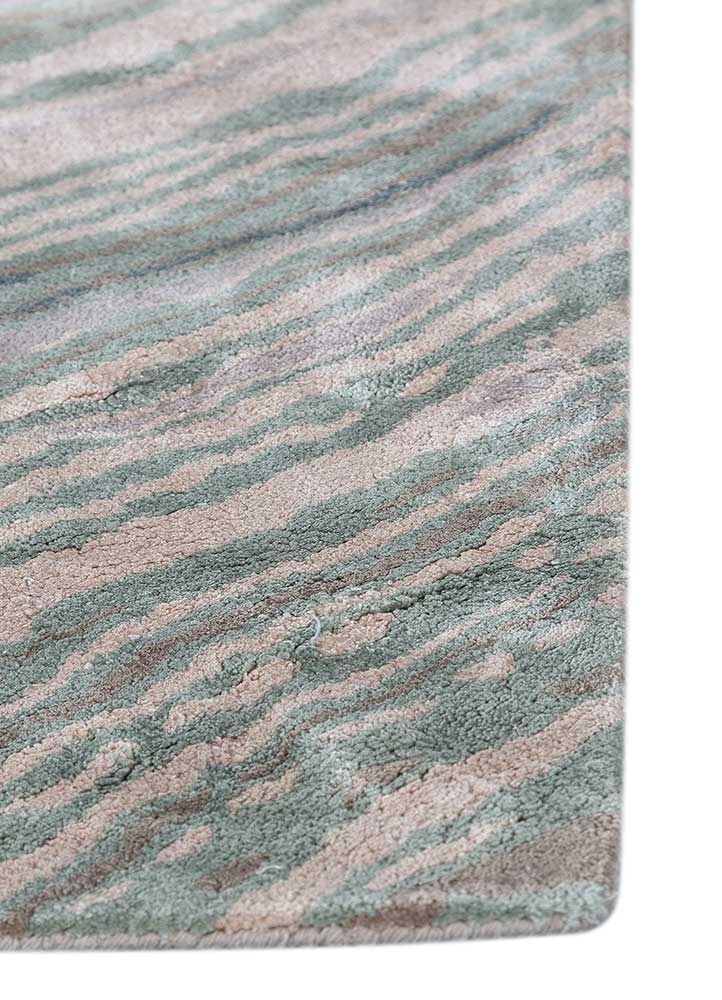 genesis grey and black viscose Hand Tufted Rug - Corner