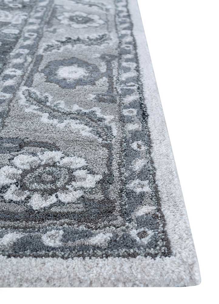 mythos grey and black wool and viscose Hand Tufted Rug - Corner mythos grey and black wool and viscose Hand Tufted Rug - Corner