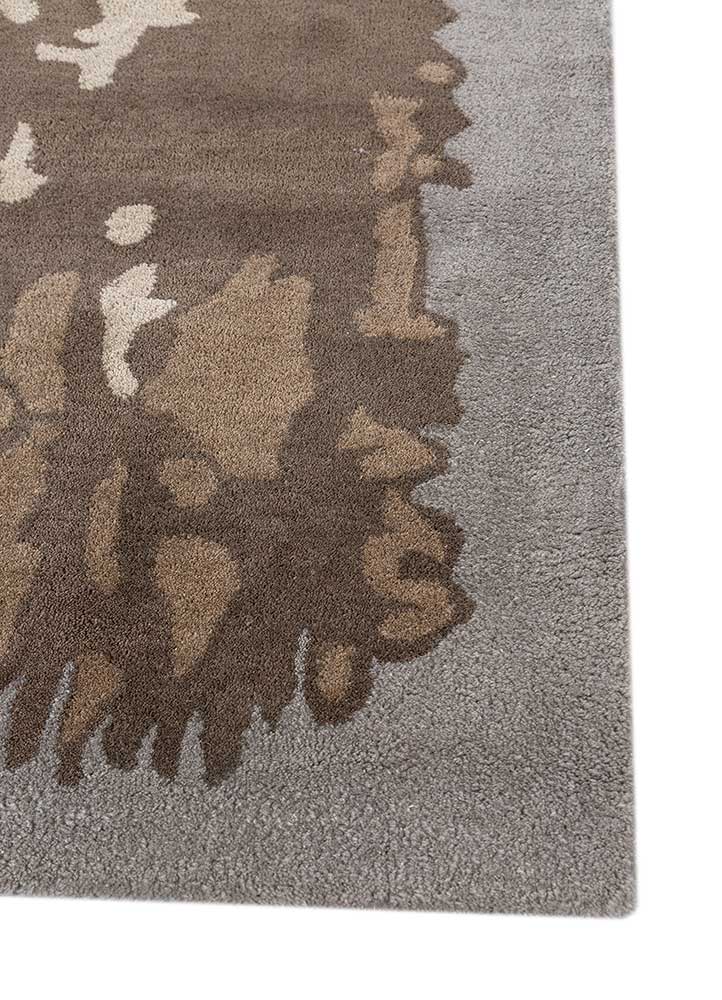 genesis gold wool Hand Tufted Rug - Corner