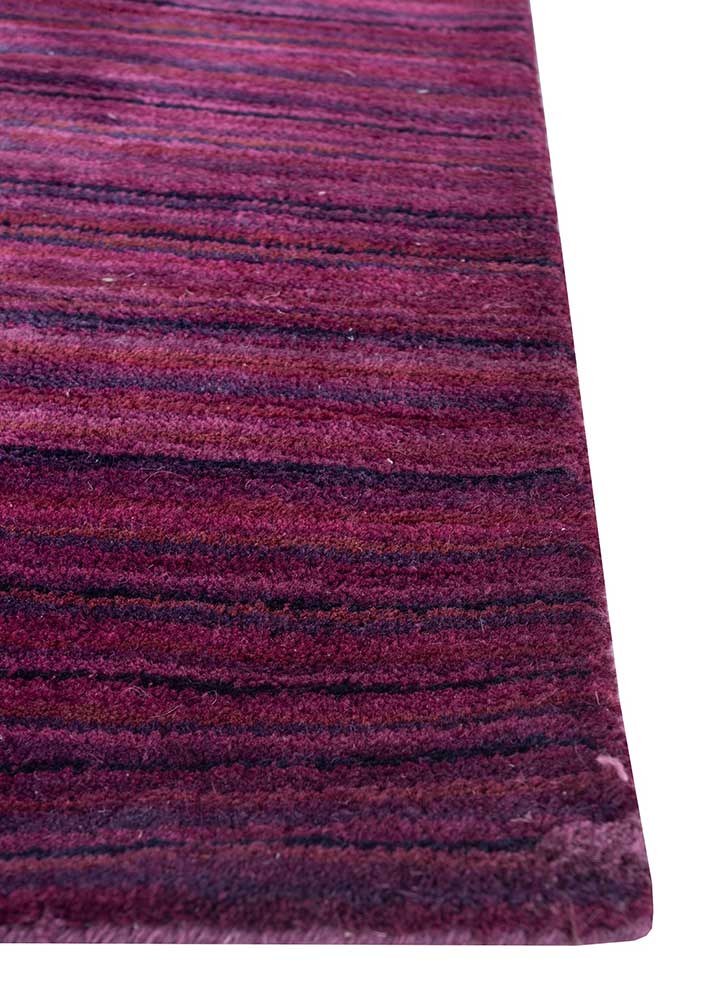 acar pink and purple wool and viscose Hand Tufted Rug - Corner