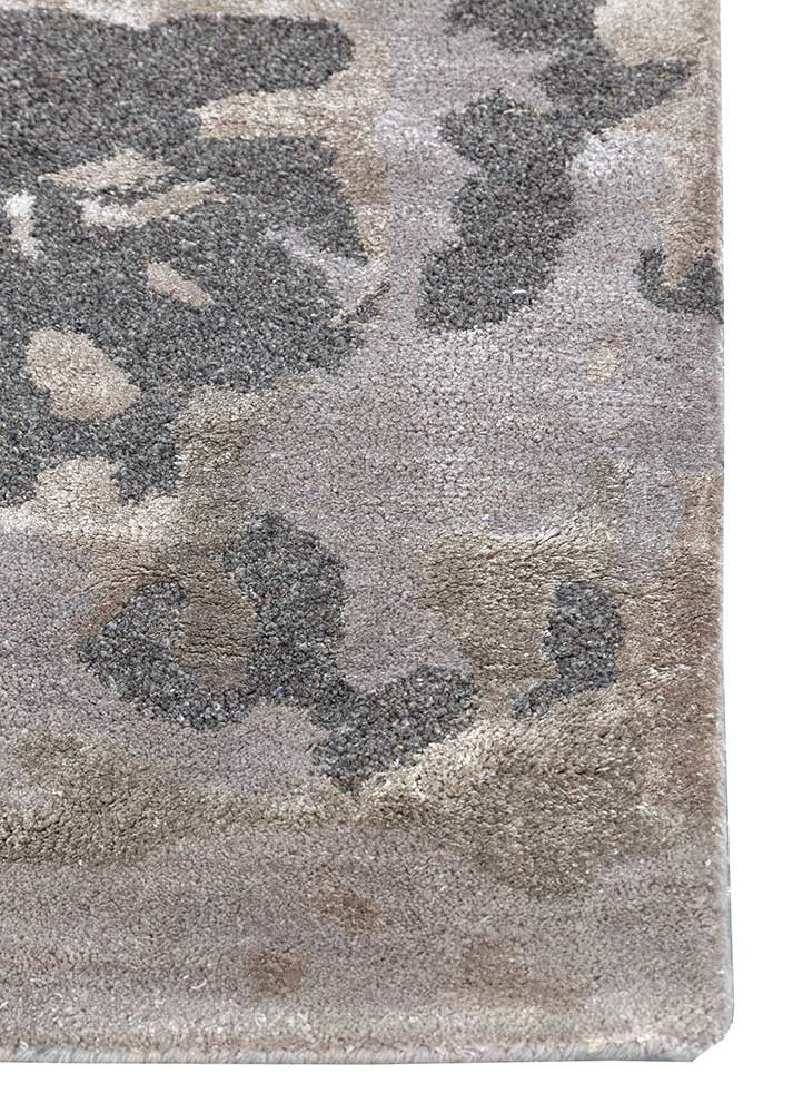 genesis grey and black wool and viscose Hand Tufted Rug - Corner genesis grey and black wool and viscose Hand Tufted Rug - Corner