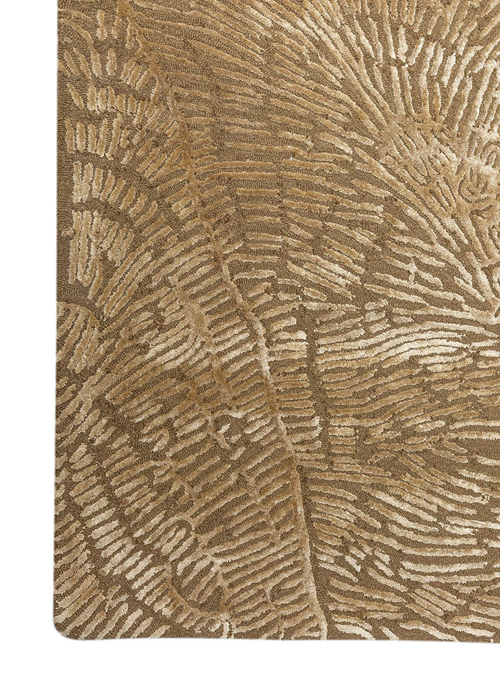 white noise beige and brown wool and viscose Hand Tufted Rug - Corner white noise beige and brown wool and viscose Hand Tufted Rug - Corner