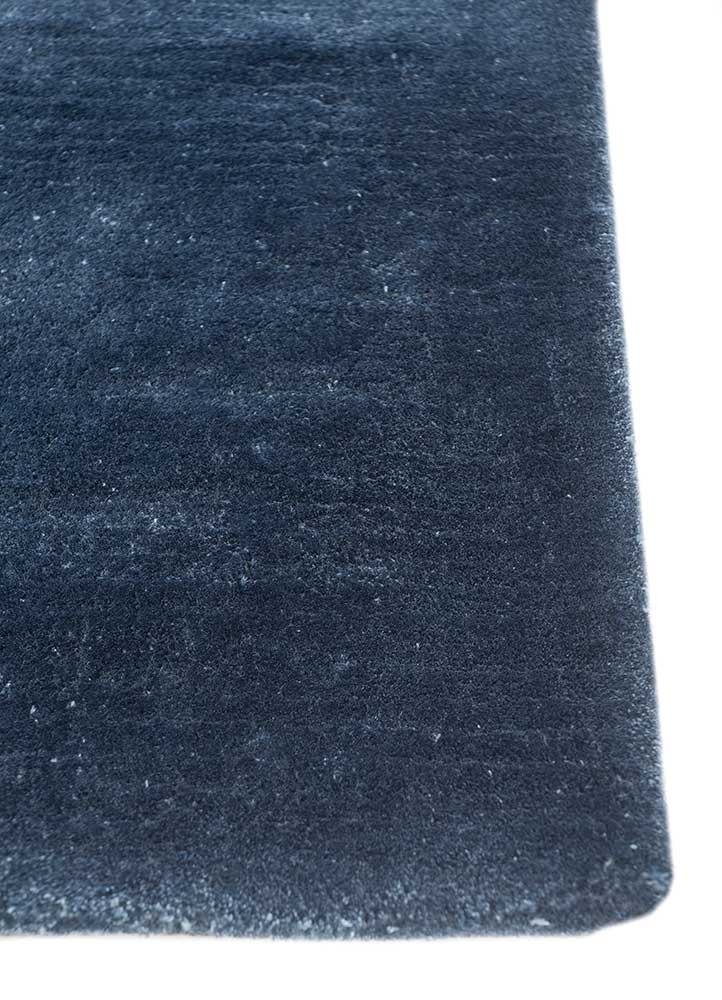 cera blue viscose Hand Tufted Rug - Corner
