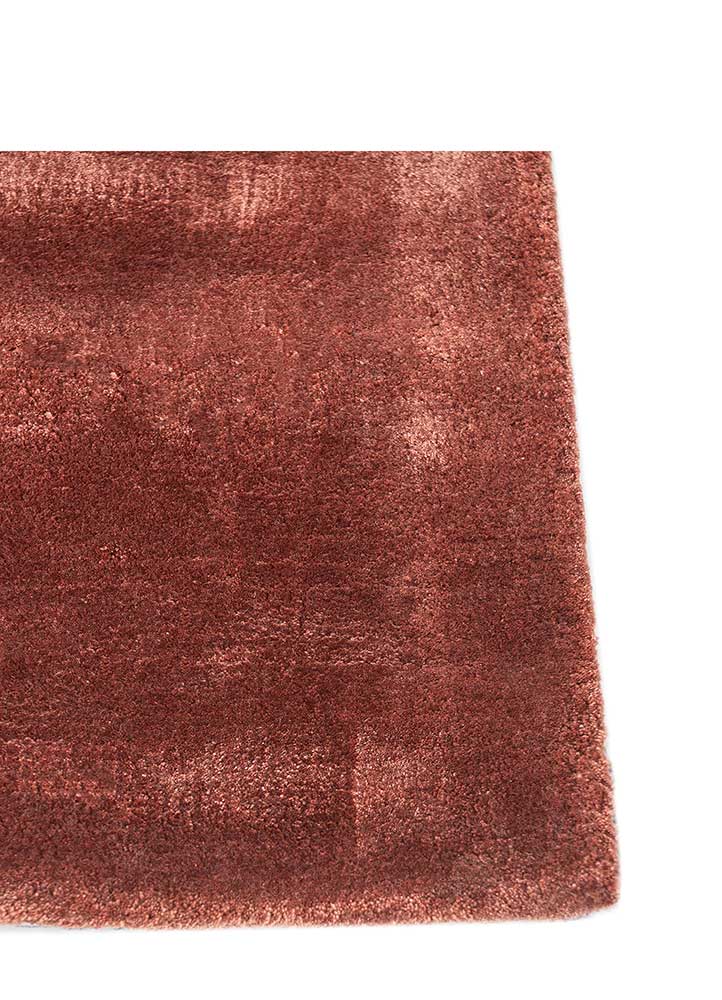 cera red and orange viscose Hand Tufted Rug - Corner