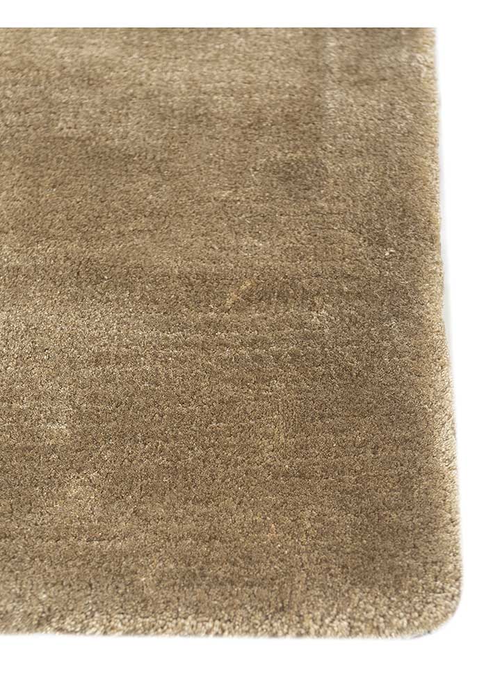 cera green viscose Hand Tufted Rug - Corner