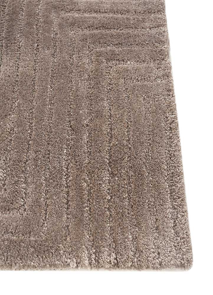 caliedo grey and black viscose Hand Tufted Rug - Corner