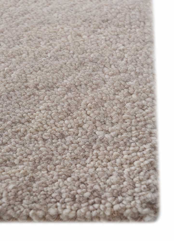 mythos ivory wool and viscose Hand Tufted Rug - Corner