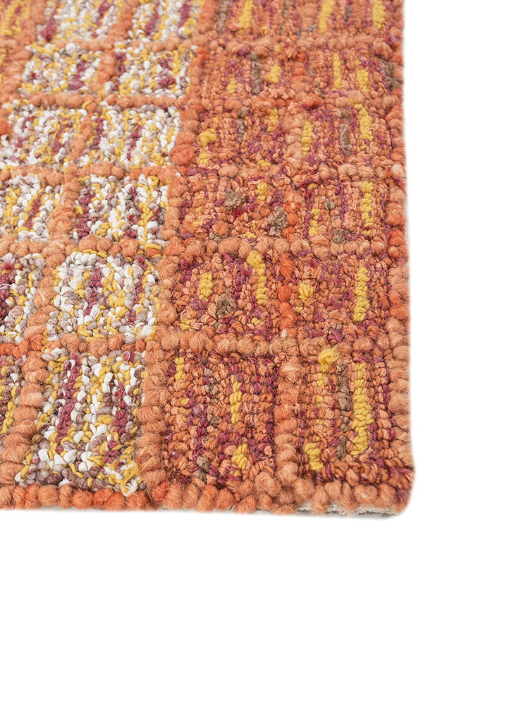 linear multi wool and viscose Hand Tufted Rug - Corner linear multi wool and viscose Hand Tufted Rug - Corner