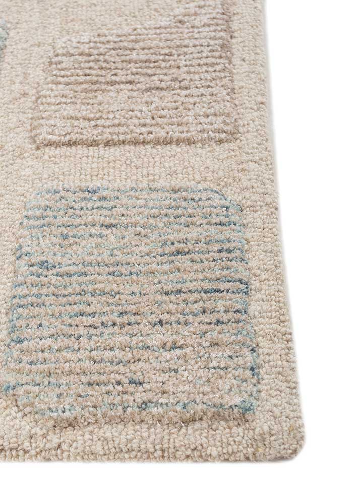 aprezo multi wool and viscose Hand Tufted Rug - Corner