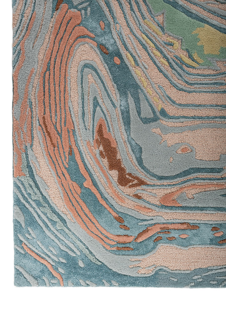 genesis green wool and viscose Hand Tufted Rug - Corner genesis green wool and viscose Hand Tufted Rug - Corner