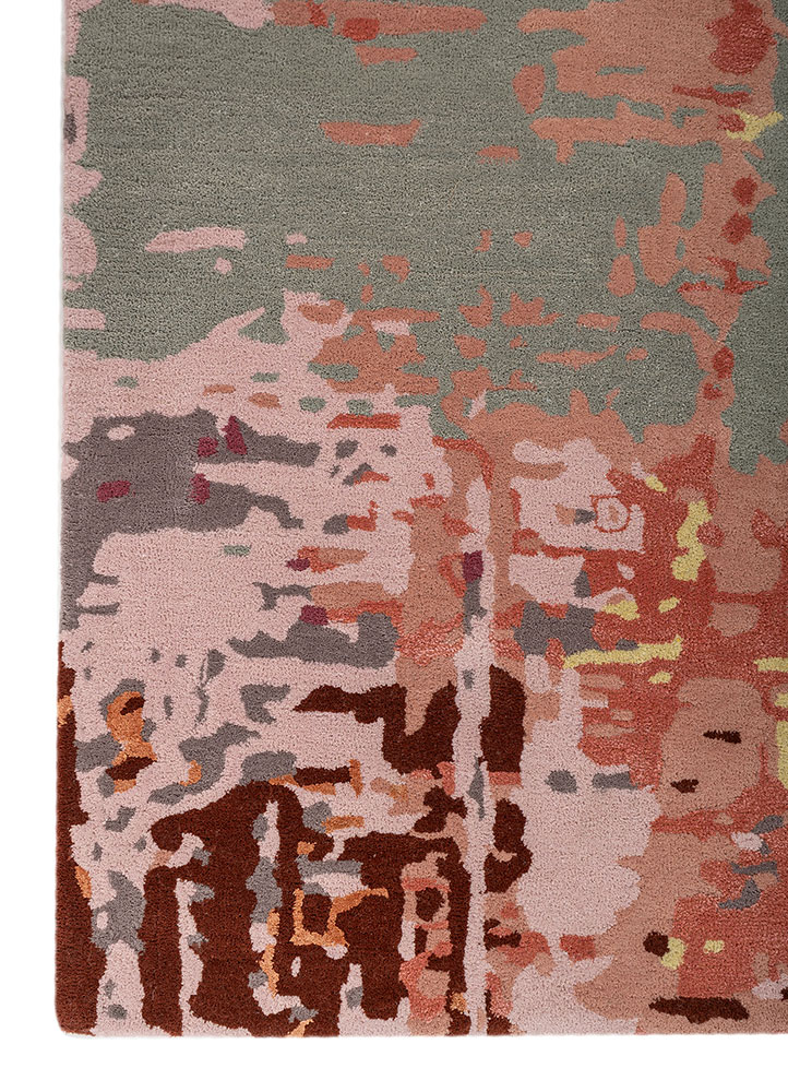 genesis pink and purple wool Hand Tufted Rug - Corner genesis pink and purple wool Hand Tufted Rug - Corner