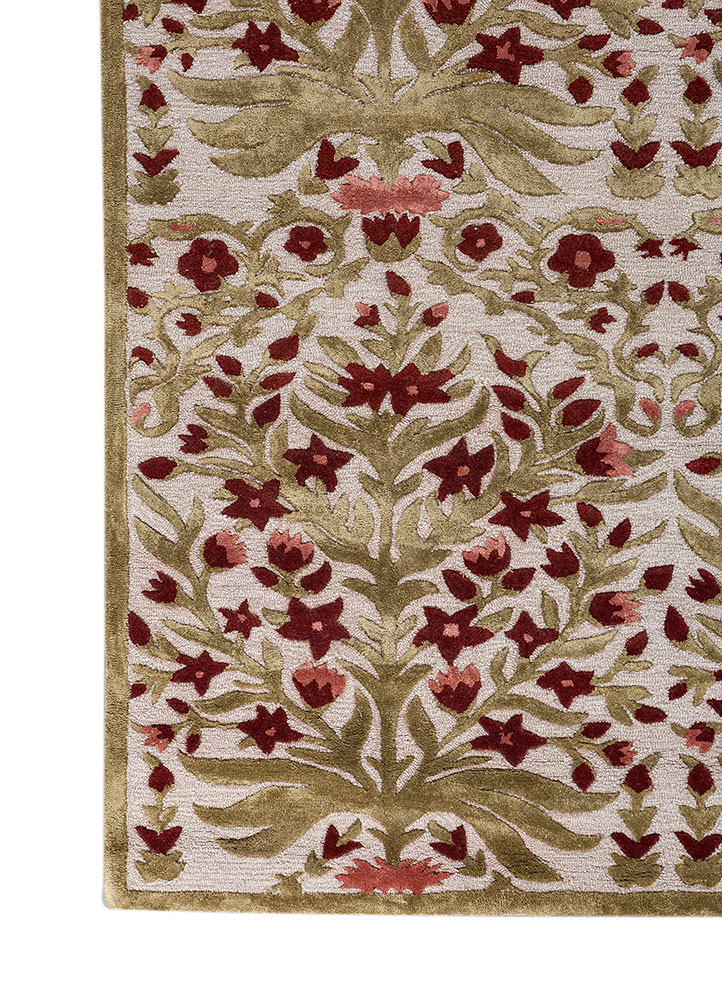 bodhi ivory wool and viscose Hand Tufted Rug - Corner