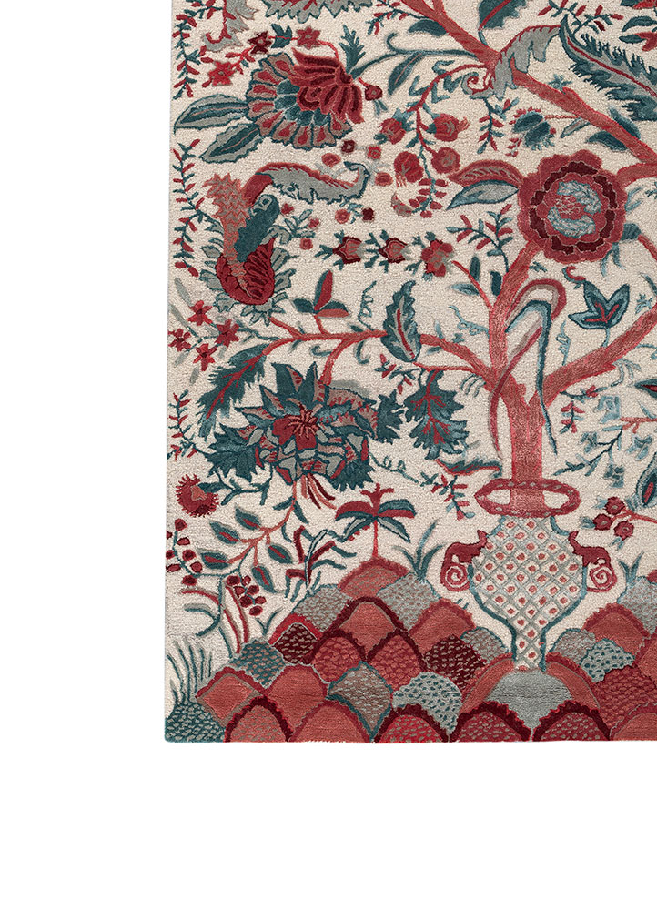 bodhi ivory wool and viscose Hand Tufted Rug - Corner