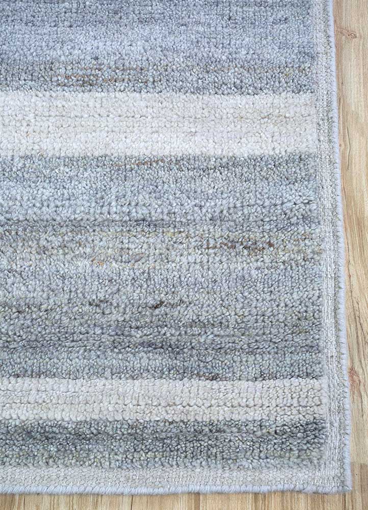 manifest grey and black afghan wool Hand Knotted Rug - Corner
