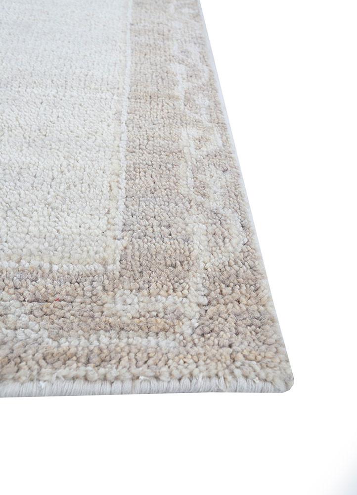 thyme ivory wool Hand Knotted Rug - Corner thyme ivory wool Hand Knotted Rug - Corner