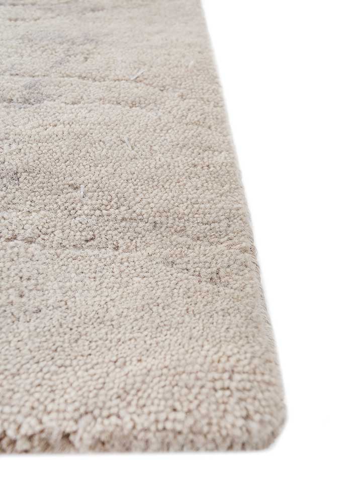 far east grey and black wool Hand Knotted Rug - Corner
