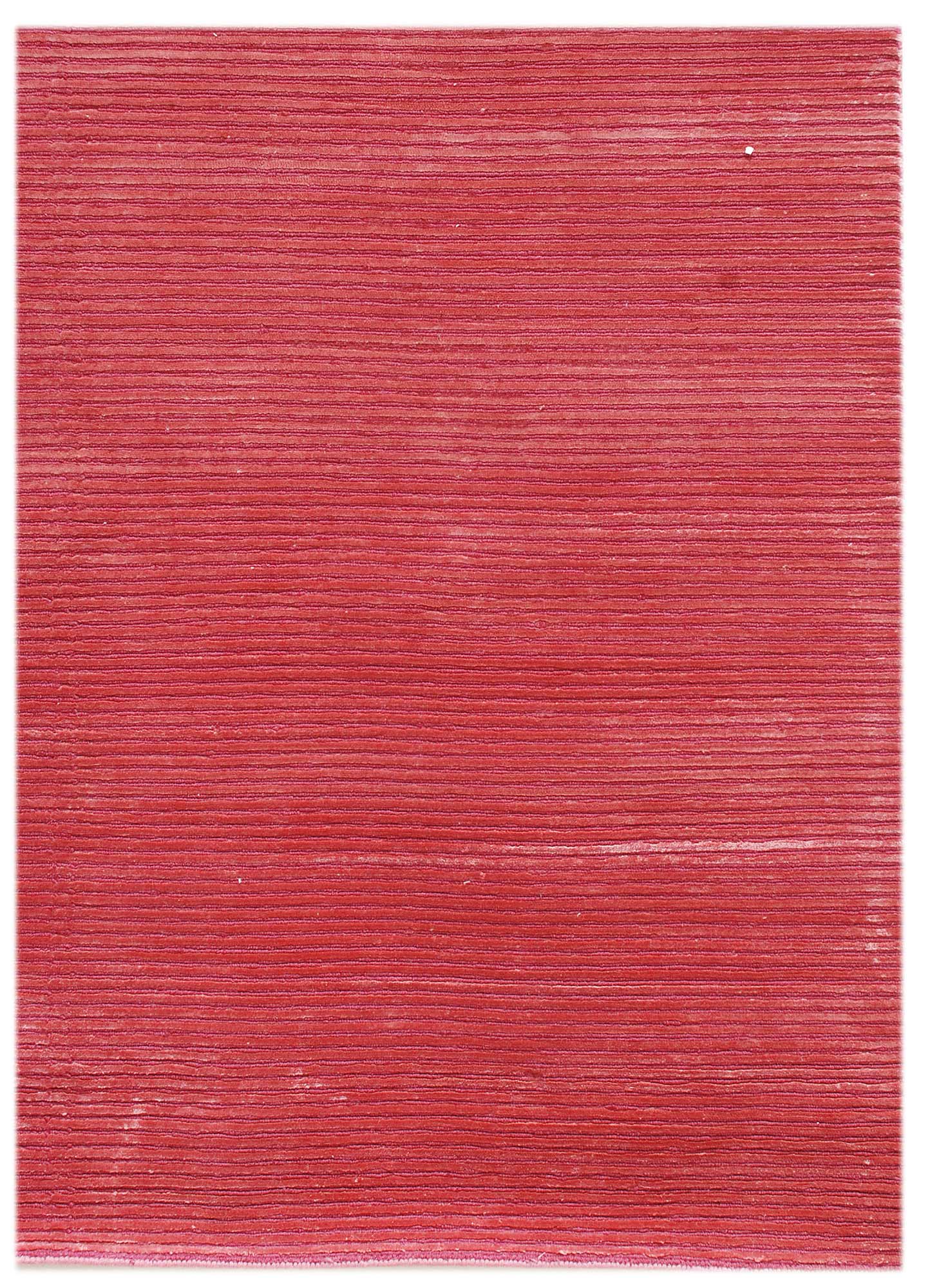 manifest red and orange wool and viscose Hand Knotted Rug - Corner