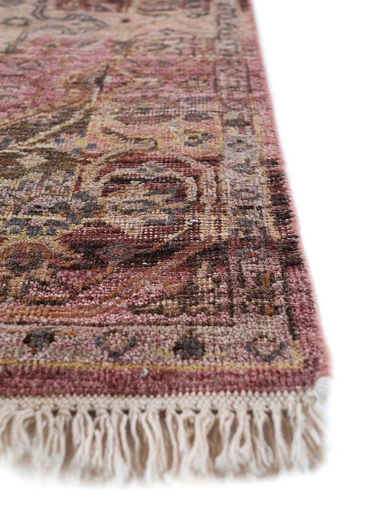 someplace in time red and orange afghan wool Hand Knotted Rug - Corner someplace in time red and orange afghan wool Hand Knotted Rug - Corner