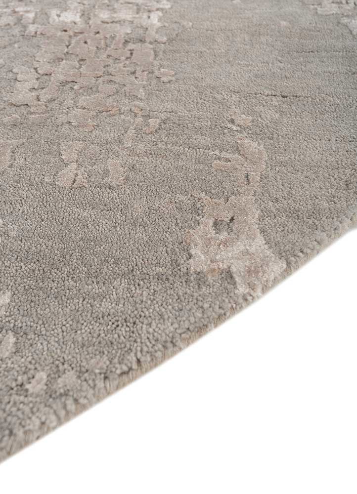 chaos theory by kavi grey and black wool and bamboo silk Hand Knotted Rug - Corner chaos theory by kavi grey and black wool and bamboo silk Hand Knotted Rug - Corner