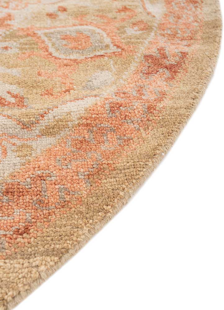 savana ivory wool Hand Knotted Rug - Corner