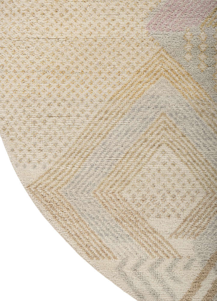 manchaha ivory wool Hand Knotted Rug - Corner manchaha ivory wool Hand Knotted Rug - Corner