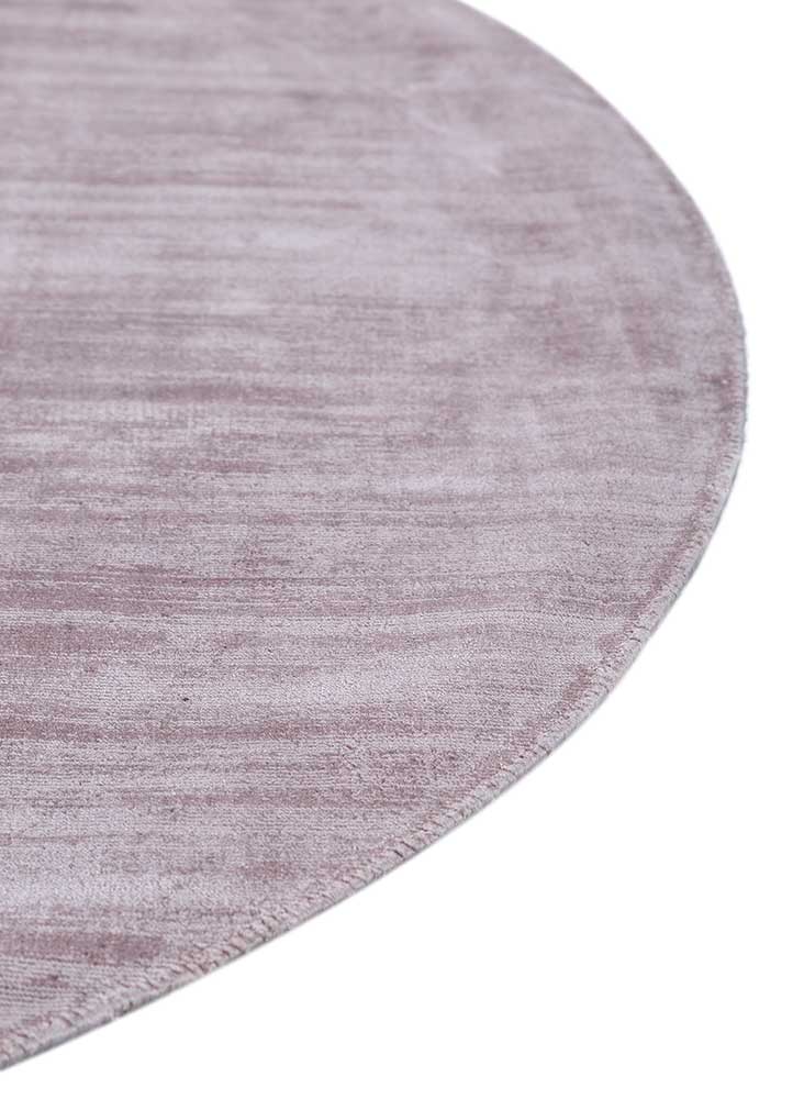 basis pink and purple viscose Hand Loom Rug - Corner