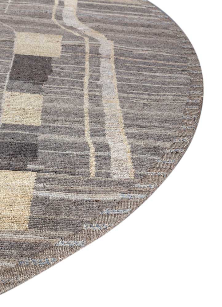 manifest beige and brown wool Hand Knotted Rug - Corner manifest beige and brown wool Hand Knotted Rug - Corner