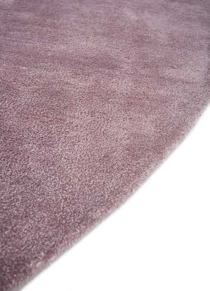 come around pink and purple viscose Hand Tufted Rug - Corner