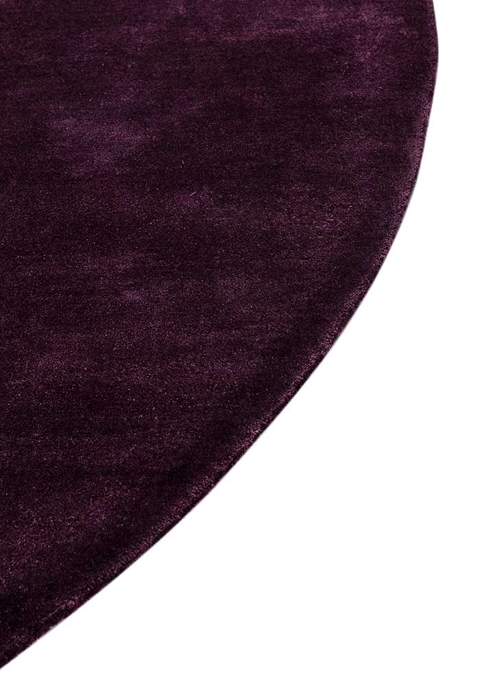 come around pink and purple viscose Hand Tufted Rug - Corner