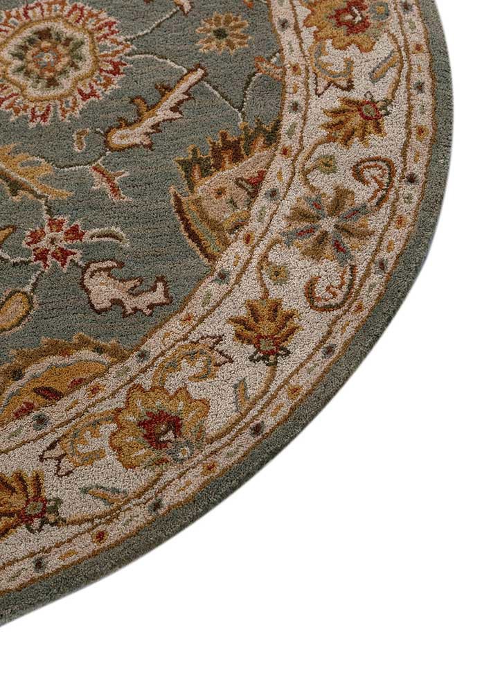 kasbah green wool Hand Tufted Rug - Corner kasbah green wool Hand Tufted Rug - Corner