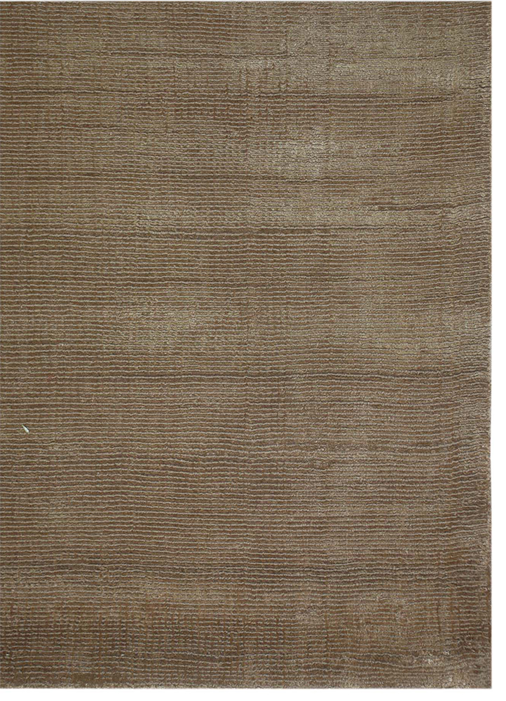 basis beige and brown wool and viscose Hand Loom Rug - Corner