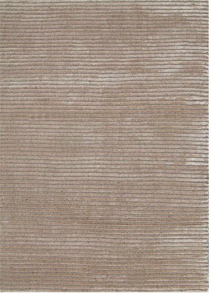 basis ivory wool and viscose Hand Loom Rug - Corner basis ivory wool and viscose Hand Loom Rug - Corner