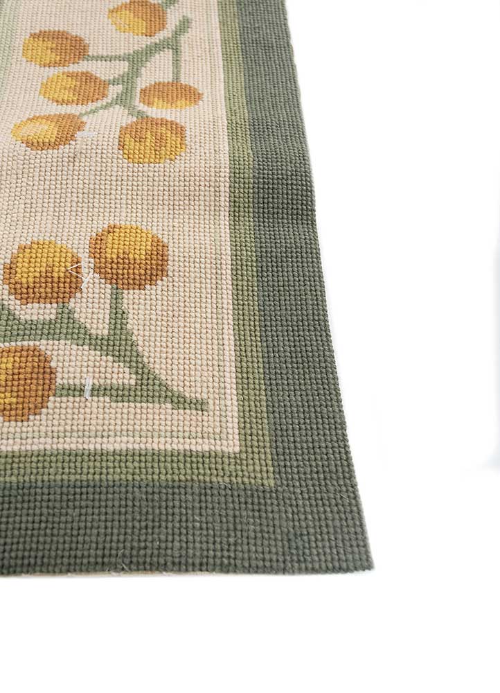 aprezo green cotton  Rug - Corner