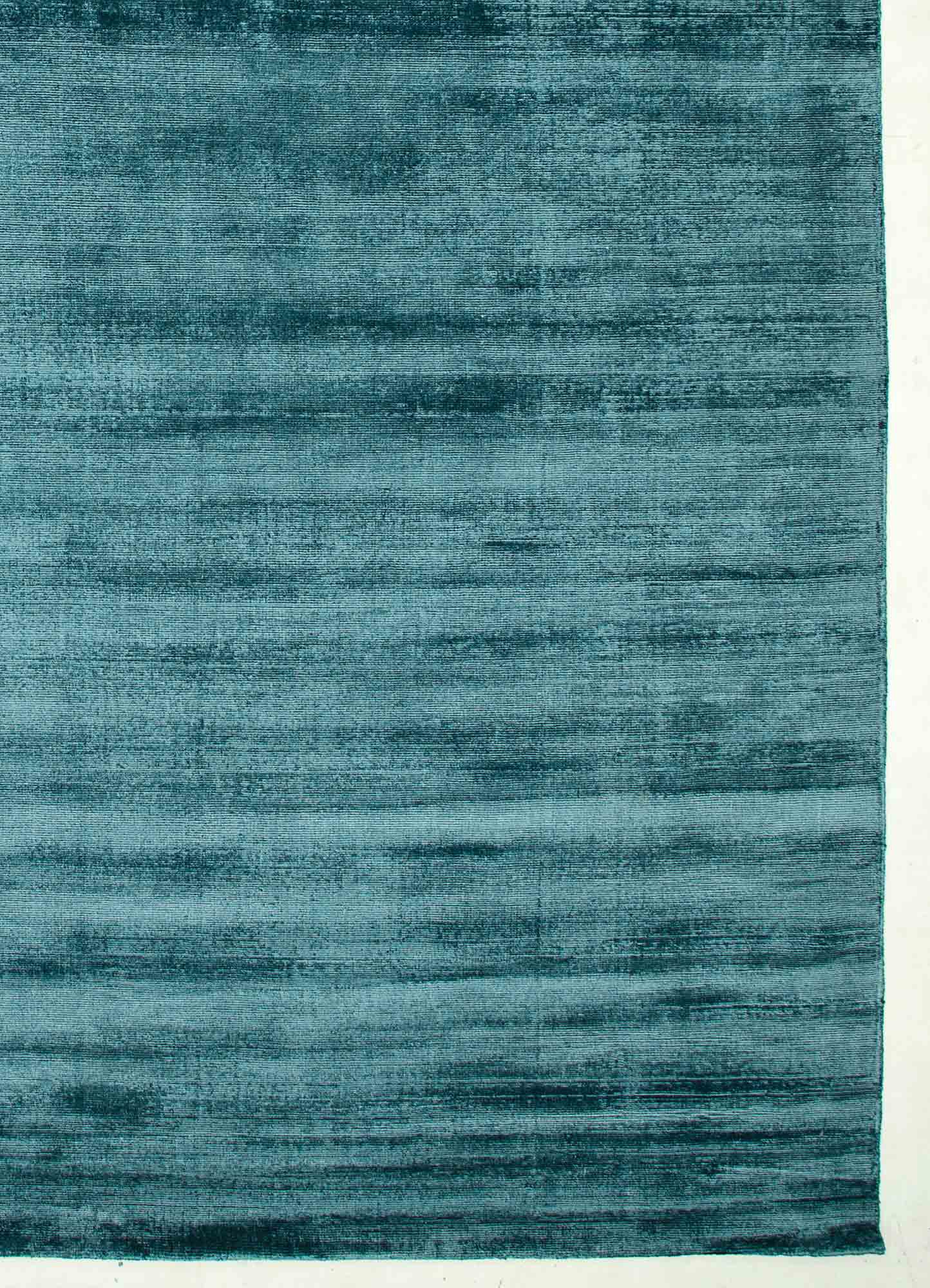 basis blue viscose Hand Loom Rug - Corner basis blue viscose Hand Loom Rug - Corner