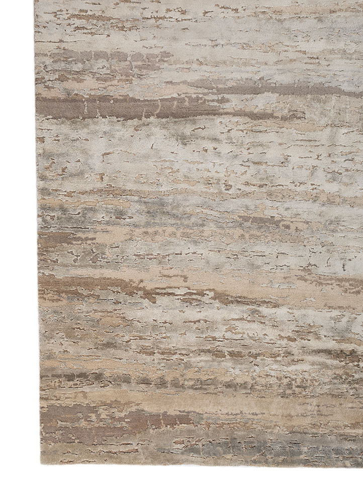 aprezo ivory wool and bamboo silk Hand Knotted Rug - Corner aprezo ivory wool and bamboo silk Hand Knotted Rug - Corner