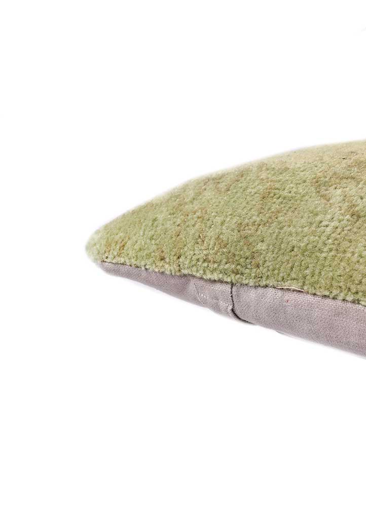 cushion green wool Cushion Cover Rug - Corner