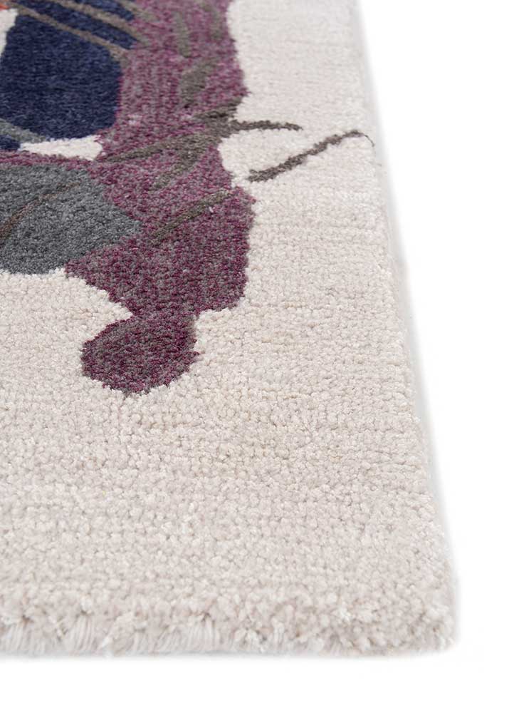 reminiscence multi wool and viscose Hand Tufted Rug - Corner