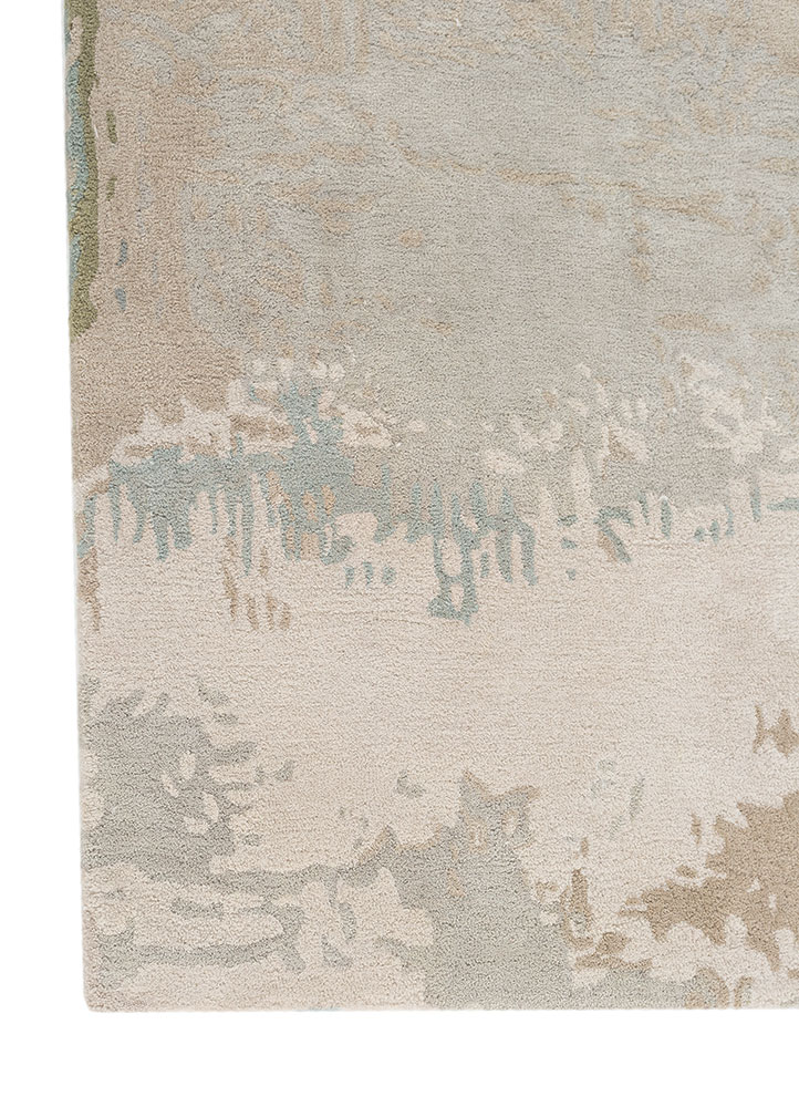 genesis blue wool Hand Tufted Rug - Corner