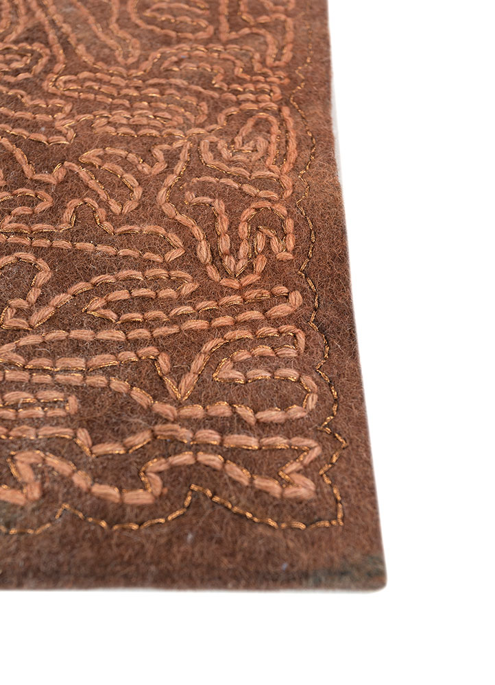 wall art beige and brown wool Wall Art Rug - Corner wall art beige and brown wool Wall Art Rug - Corner