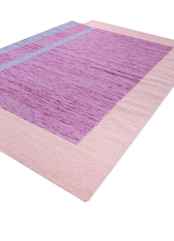 daaira pink and purple wool Flat Weaves Rug - FloorShot