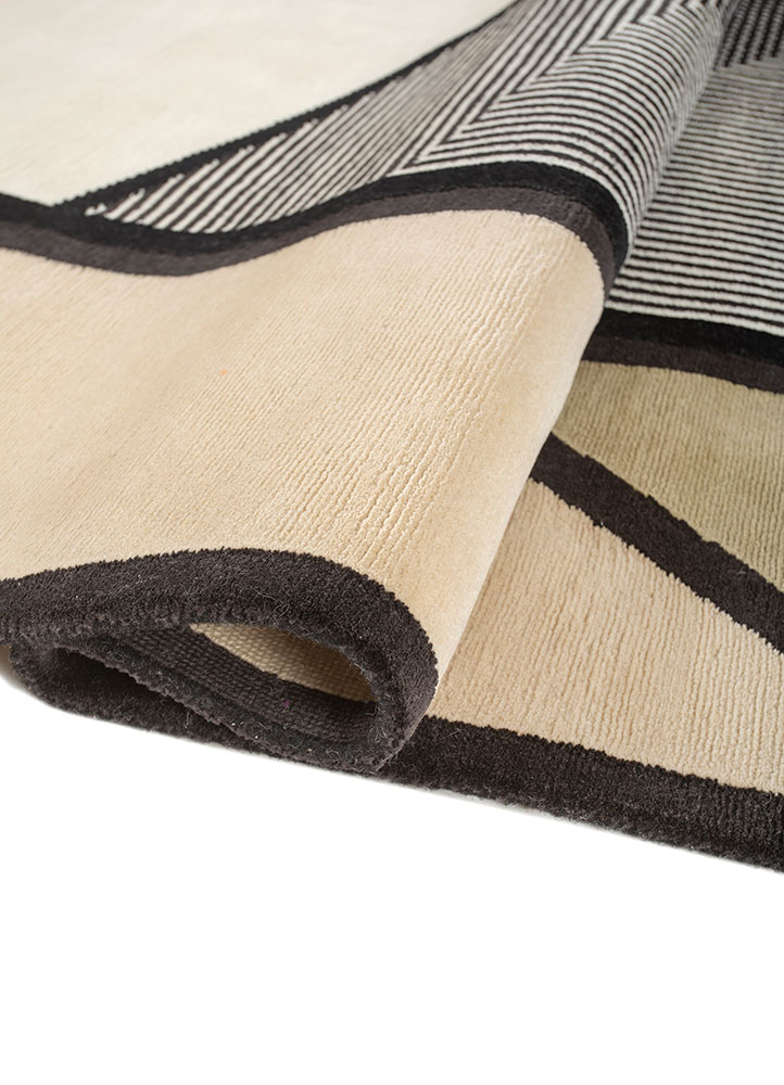 box ivory wool Hand Knotted Rug - FloorShot