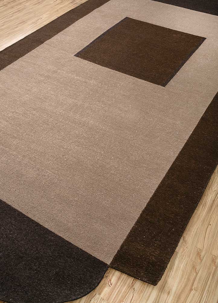 aprezo grey and black cotton Hand Knotted Rug - FloorShot