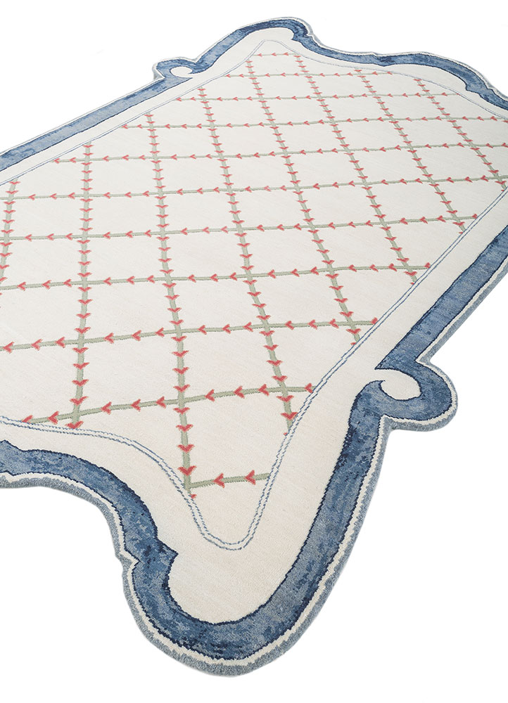 jardins du monde beige and brown wool Hand Knotted Rug - FloorShot jardins du monde beige and brown wool Hand Knotted Rug - FloorShot