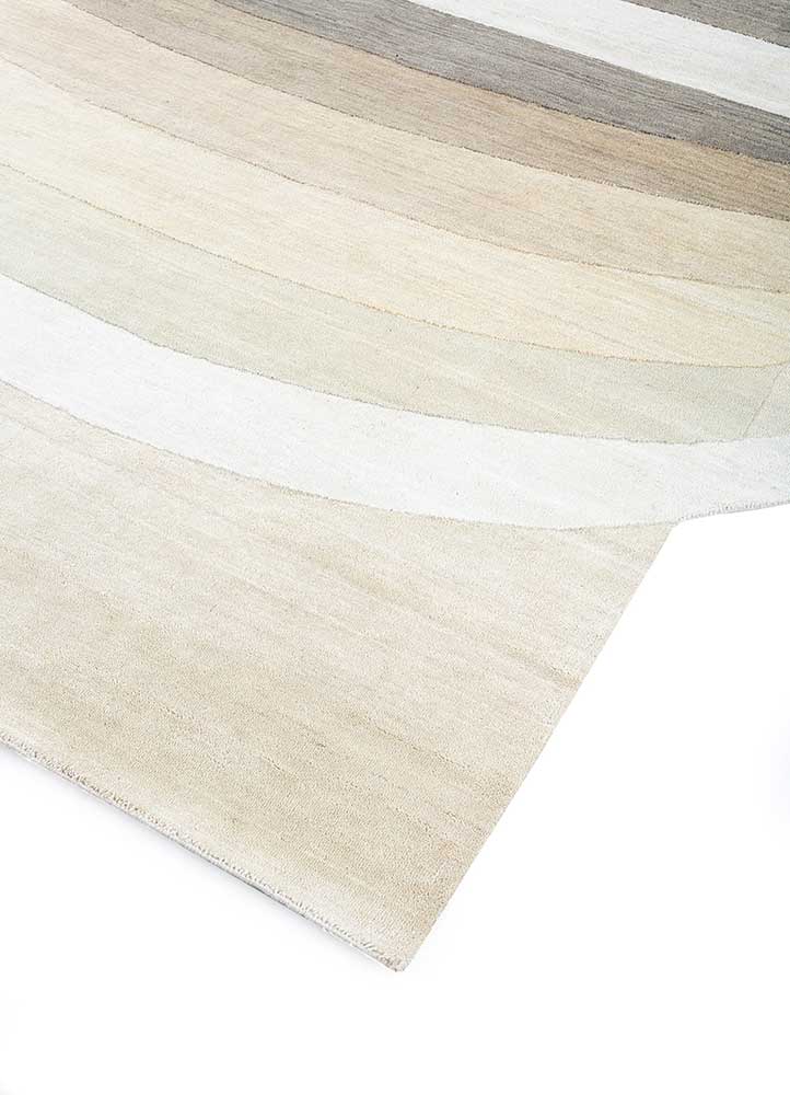 brahmaand ivory wool Hand Knotted Rug - FloorShot