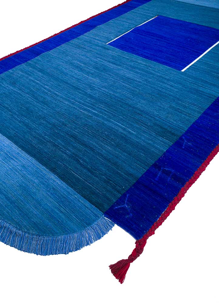 brahmaand blue wool Hand Knotted Rug - FloorShot