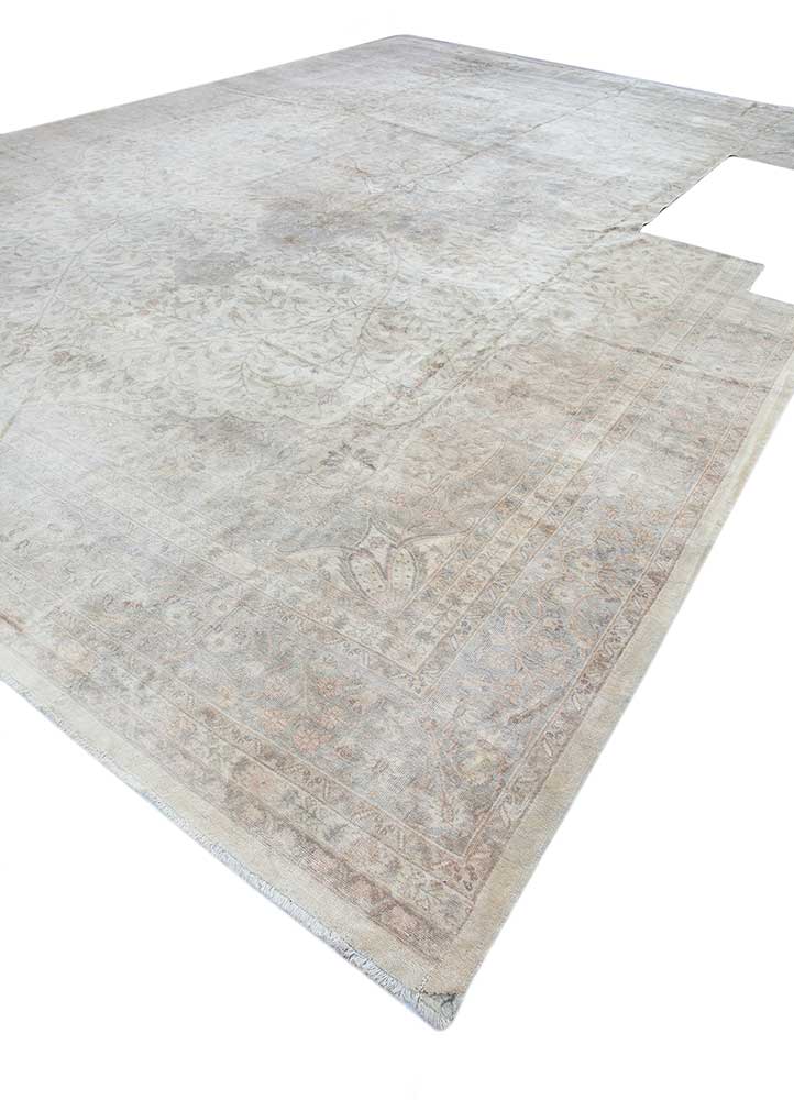 aalam gold wool Hand Knotted Rug - FloorShot